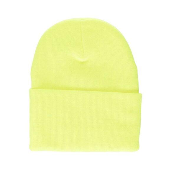 Bright lime Carhartt Beanie Hat NEW - Picture 2 of 3